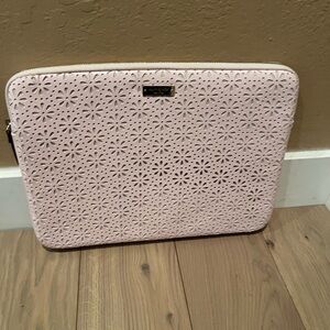 Kate Spade Pink Perforated Laptop Bag with Structured Design